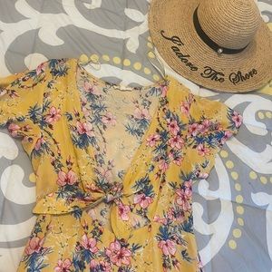 Cotton Candy LA floral romper